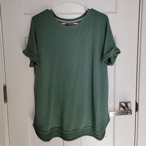 Wonderly Short Sleeve Shirred Shoulder Shirt